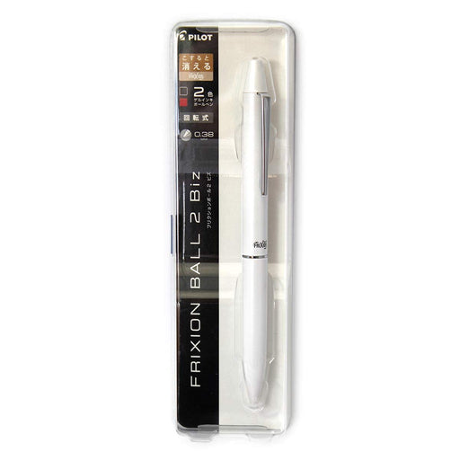 Pilot Frixion Ball 2 Biz Pearl White Slim 140.1x10.5mm Fine Point 0.38mm-Kiichin - The #1 Place for Japanese Goods in Your Hand!