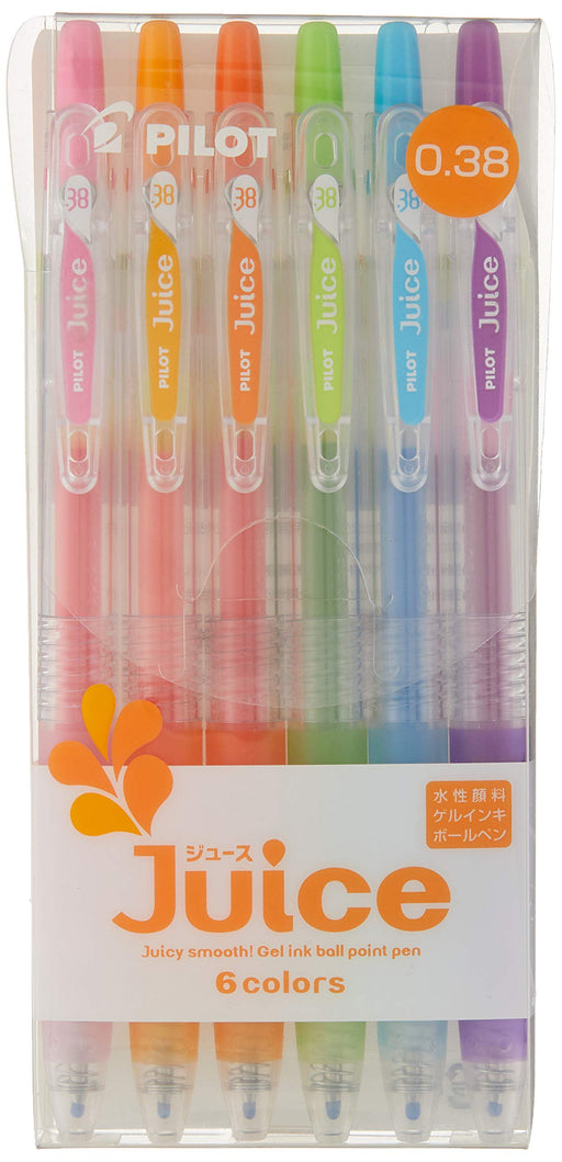 Pilot Juice 0.38 Gel Ballpoint Pen - 6 Vibrant Colors Set Lju60Uf6C Model-Kiichin - The #1 Place for Japanese Goods in Your Hand!