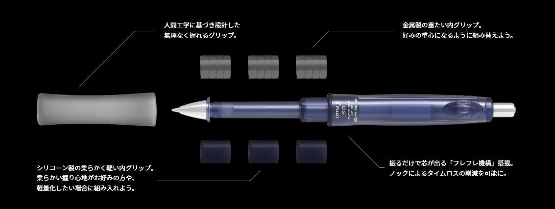 Pilot 0.5 Doctor Grip Cl Play Balance Mechanical Pencil Clear Red Hdgcl70Rcr-Kiichin - The #1 Place for Japanese Goods in Your Hand!