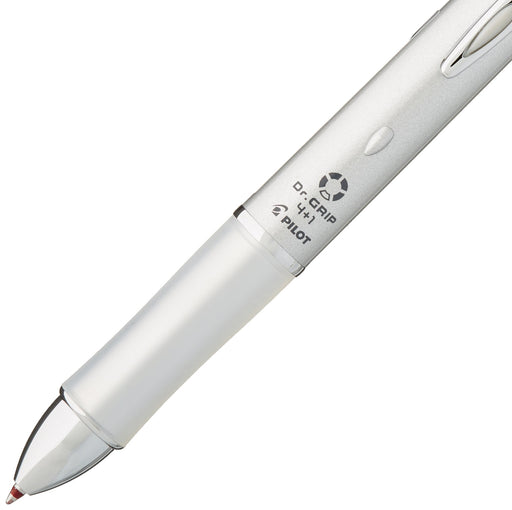 Pilot Doctor Grip 4+1 Silver Multi-Function Pen - 0.7mm Acro Ink Ballpoint and 0.5mm Mechanical Pencil-Kiichin - The #1 Place for Japanese Goods in Your Hand!