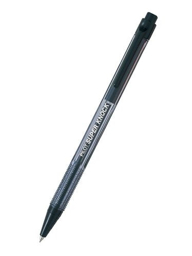 Pilot Super Knock Clear Black Ink Ballpoint Pen Oil-Based 10-Pack-Kiichin - The #1 Place for Japanese Goods in Your Hand!