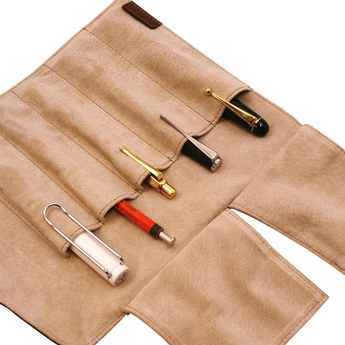 Pilot Psr5-01-Dbn Dark Brown Roll Pen Case Ensemble-Kiichin - The #1 Place for Japanese Goods in Your Hand!