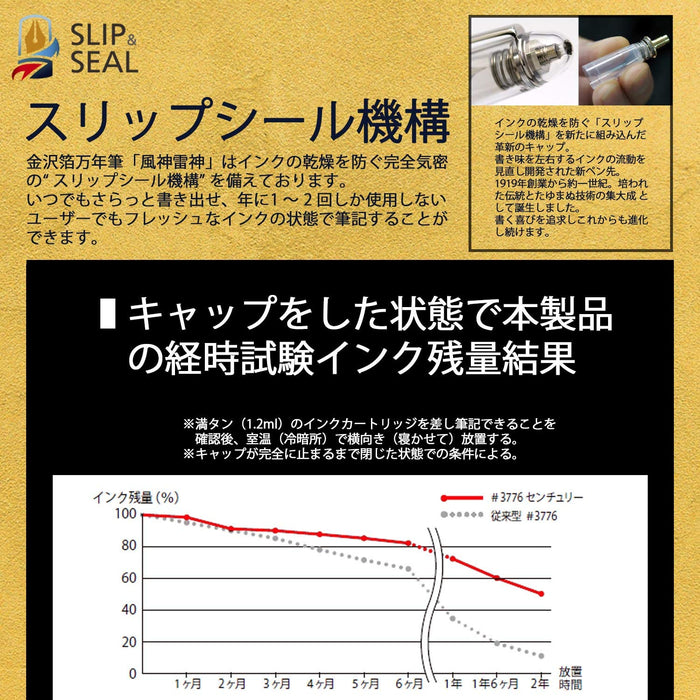 Platinum Century Kanazawa Foil Fujin Raijin Bold Fountain Pen Pnb-35000H#3-4-Kiichin - The #1 Place for Japanese Goods in Your Hand!