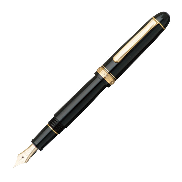 Platinum Fountain Pen #3776 Century Medium Point Black in Black - PNB-15000#1-3-Kiichin - The #1 Place for Japanese Goods in Your Hand!