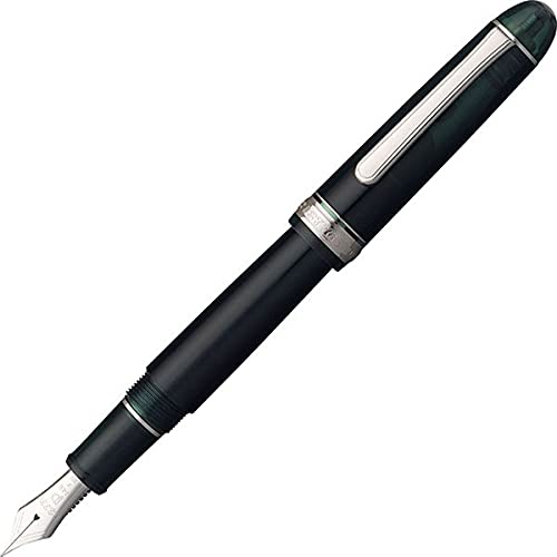 Platinum Fountain Pen #3776 Century Bold Rhodium Laurel Green Body Size 139.5X15.4mm Weight 20.5G-Kiichin - The #1 Place for Japanese Goods in Your Hand!