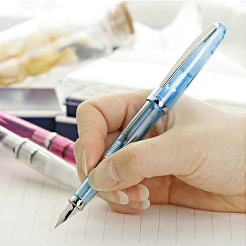 Platinum Fountain Pen Balance - Medium Point Crystal Blue - PGB-3000A#58-3-Kiichin - The #1 Place for Japanese Goods in Your Hand!