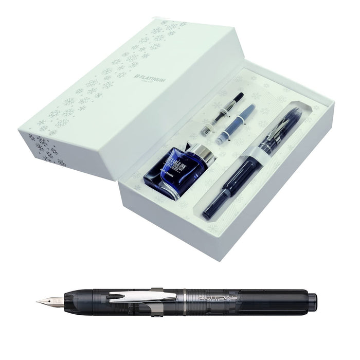 Platinum Fountain Pen Curidas Christmas Limited Edition Medium Point Dual-Use Graphite Smoke - PKN-7000Setrd-7-M-Kiichin - The #1 Place for Japanese Goods in Your Hand!