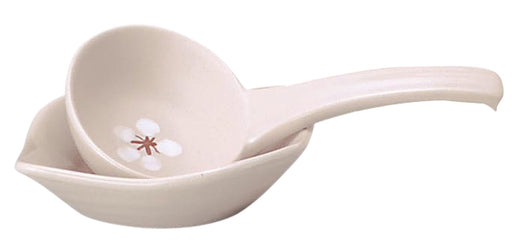 Santo Banko Ware Small Spoon with Stand Koume Shino 10492-Kiichin - The #1 Place for Japanese Goods in Your Hand!