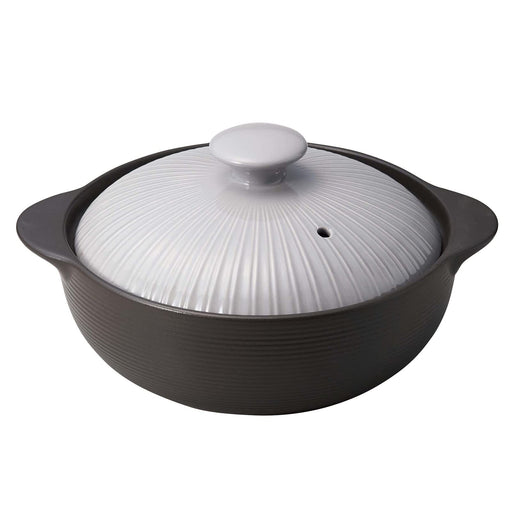 Santo Lightweight Clay Pot No. 9 3-4 Person 3000ml IH & Oven Safe Gray-Kiichin - The #1 Place for Japanese Goods in Your Hand!
