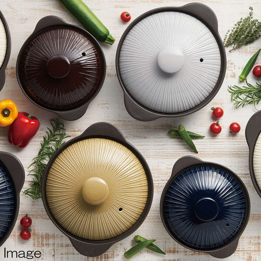 Santo Lightweight Clay Pot No. 9 3-4 Person 3000ml IH & Oven Safe Gray-Kiichin - The #1 Place for Japanese Goods in Your Hand!