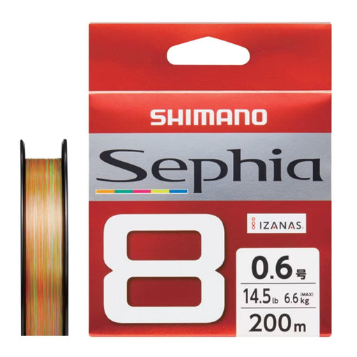 Shimano 8-Strand PE Line Sephia 200M 0.6mm 5 Colors-Kiichin - The #1 Place for Japanese Goods in Your Hand!