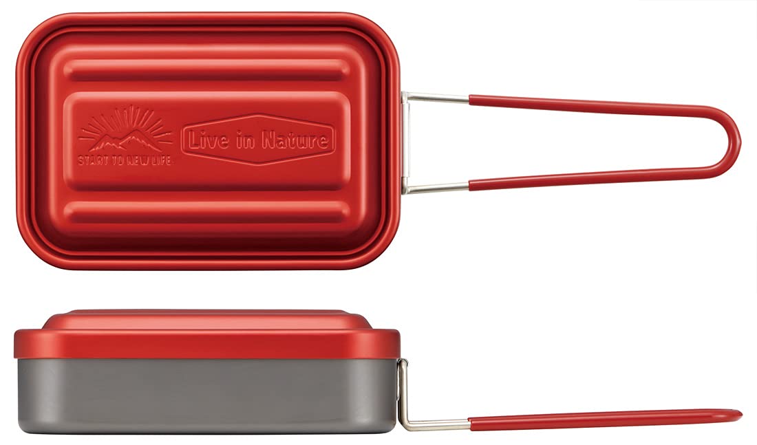 Skater Red 600ml Color Messtin No Seasoning Required Outdoor Mess Box