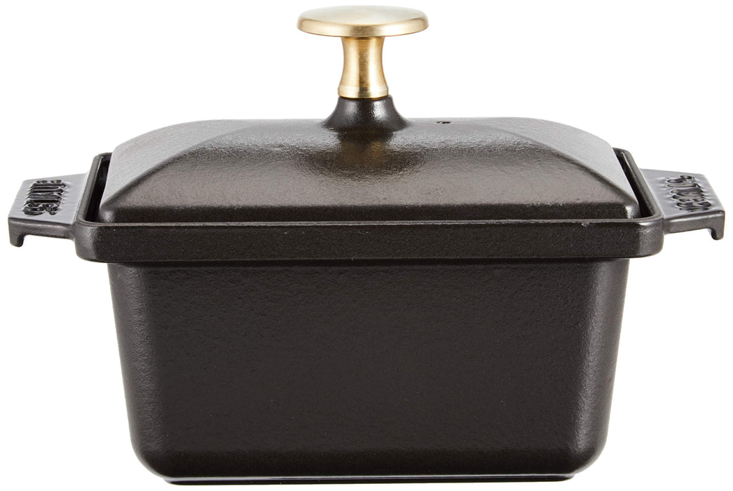 Staub Half Terrine Black Terrine Pot 15x11cm IH Compatible Japanese 40509-571-Kiichin - The #1 Place for Japanese Goods in Your Hand!
