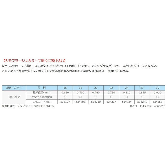 Sunline Iso Special Nylon Line 300M No. 16 Seaweed Green-Kiichin - The #1 Place for Japanese Goods in Your Hand!