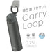 Thermos 750ml Vacuum Insulated Water Bottle with Carry Loop Dark Gray-Kiichin - The #1 Place for Japanese Goods in Your Hand!