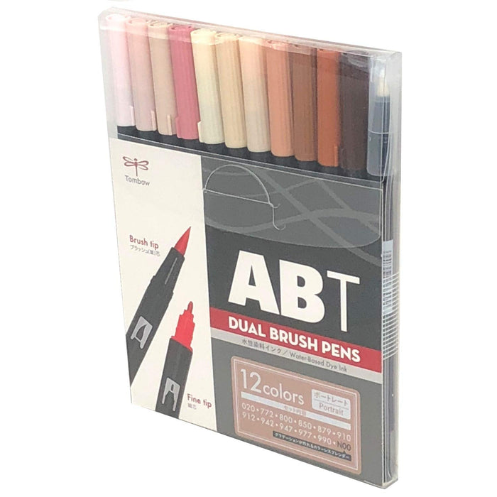 Tombow Dual Brush Pen Set Portrait 12 Color Assortment AB-T12CPO-Kiichin - The #1 Place for Japanese Goods in Your Hand!