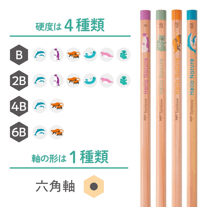 Tombow 2B Drawing Pencil Hello Nature Harp Seal Edition - Kb-Khnse2-2B-Kiichin - The #1 Place for Japanese Goods in Your Hand!
