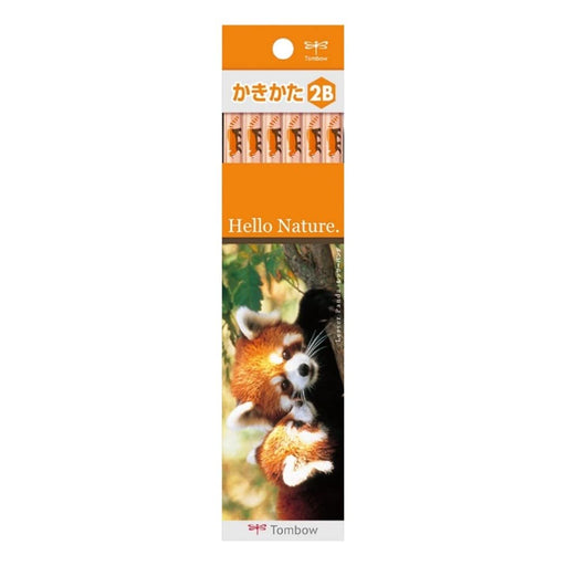 Tombow 2B Red Panda Drawing Pencil Hello Nature Edition Pack of 12-Kiichin - The #1 Place for Japanese Goods in Your Hand!