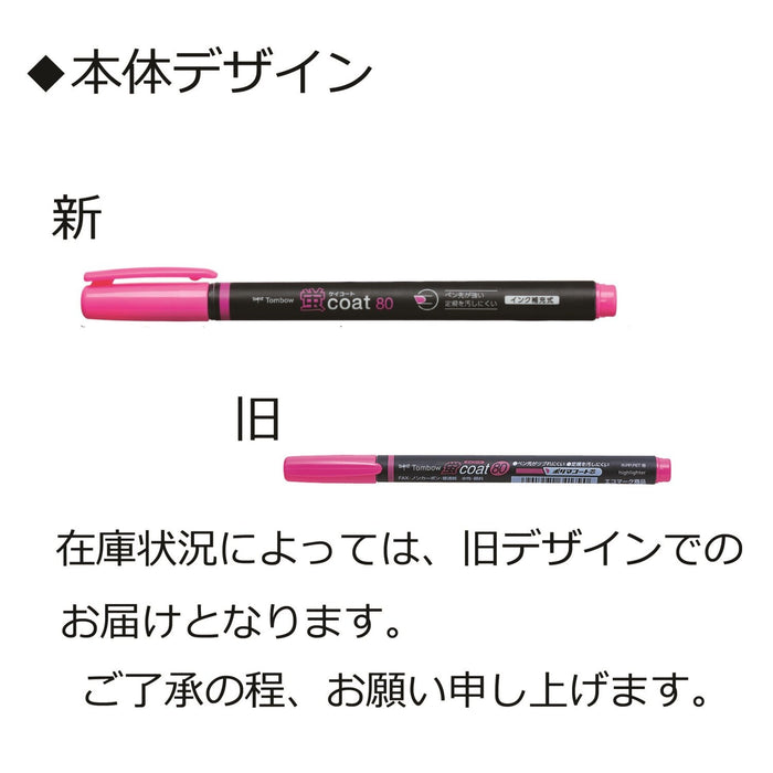 Tombow 10-Piece Pencil Highlighter Set Fluorescent Pink Coat - Wa-Sc90-10P-Kiichin - The #1 Place for Japanese Goods in Your Hand!