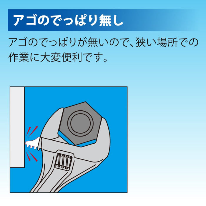 Top Kogyo Eco Wide Lightweight Monkey Wrench 8-30mm for Plumbing Jobs-Kiichin - The #1 Place for Japanese Goods in Your Hand!