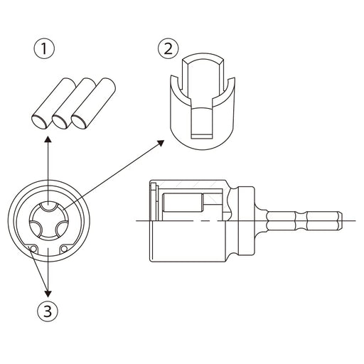 Top Kogyo ZNS-M10 Fully Threaded Socket for Electric Drills Made in Japan-Kiichin - The #1 Place for Japanese Goods in Your Hand!