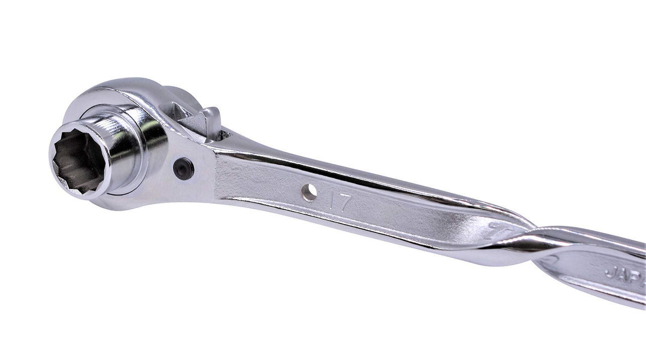 Top Kogyo Twist Ratchet Wrench 17x21mm for Construction Workers Japan Made-Kiichin - The #1 Place for Japanese Goods in Your Hand!