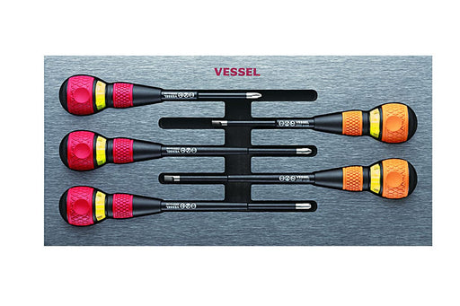 Vessel 5pc Set Ball Grip Ratchet Screwdriver in EVA Foam #1-Kiichin - The #1 Place for Japanese Goods in Your Hand!