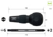 Vessel 220W-62 Ball Grip Driver with +2/-6 Bit Included - Versatile Tool Replacement-Kiichin - The #1 Place for Japanese Goods in Your Hand!