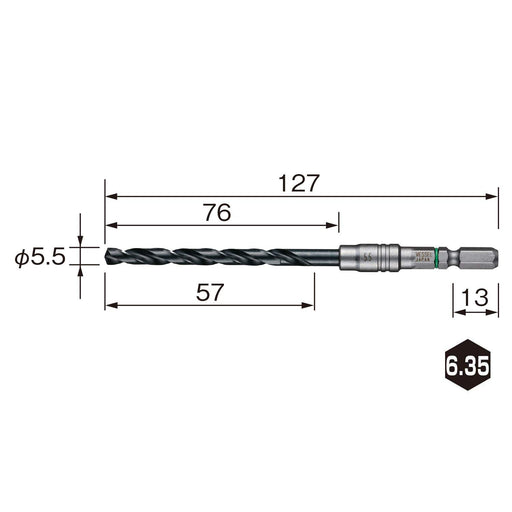 Vessel 5.5mm Ironwork Cushion Drill Bit AMD-5.5 for Metalwork-Kiichin - The #1 Place for Japanese Goods in Your Hand!