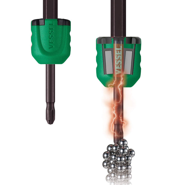Vessel Short Type Green Screw Mag Catcher with Magnetizer - 2 Piece Set Nms-2Pg-Kiichin - The #1 Place for Japanese Goods in Your Hand!