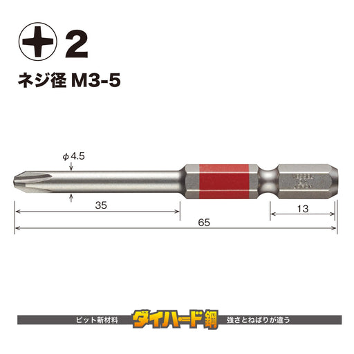 Vessel 40V Single Head + Gosai Bit Set of 5 2 X 65 GS5P2065D-Kiichin - The #1 Place for Japanese Goods in Your Hand!