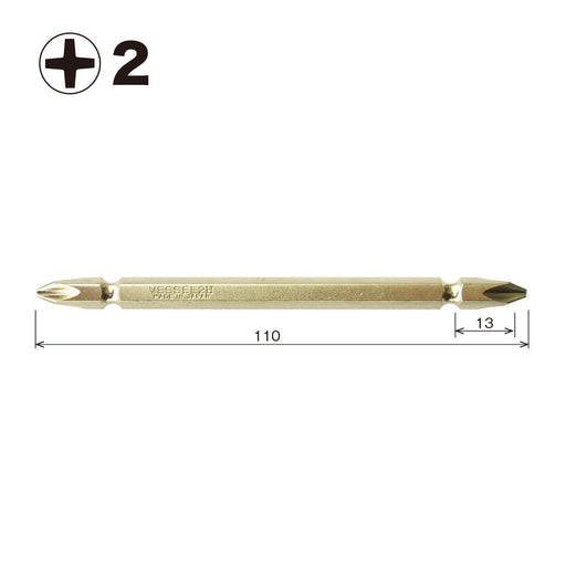 Vessel 10-Piece Bit Set with Holder +2 x 110mm - Vessel BW-13-Kiichin - The #1 Place for Japanese Goods in Your Hand!