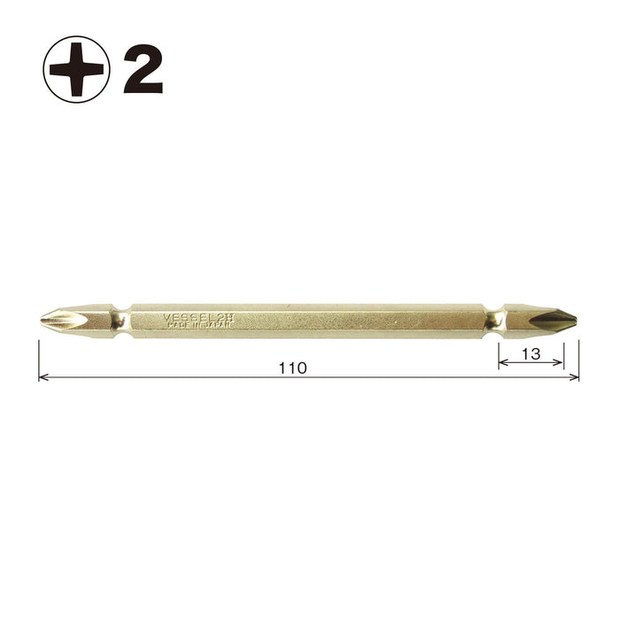 Vessel 10-Piece Bit Set with Holder +2 x 110mm - Vessel BW-13-Kiichin - The #1 Place for Japanese Goods in Your Hand!