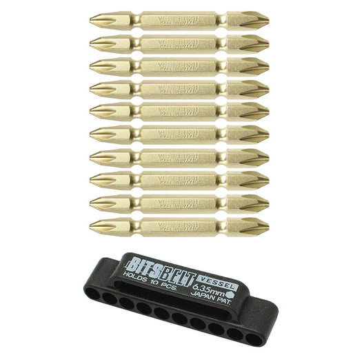 Vessel 10-Piece Bit Set with Holder +2 X 65mm - BW-12 Vessel Collection-Kiichin - The #1 Place for Japanese Goods in Your Hand!