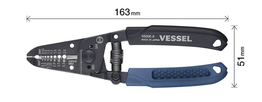 Vessel 3500E-5 Durable Wire Stripper with Built-In Screw Cutter-Kiichin - The #1 Place for Japanese Goods in Your Hand!