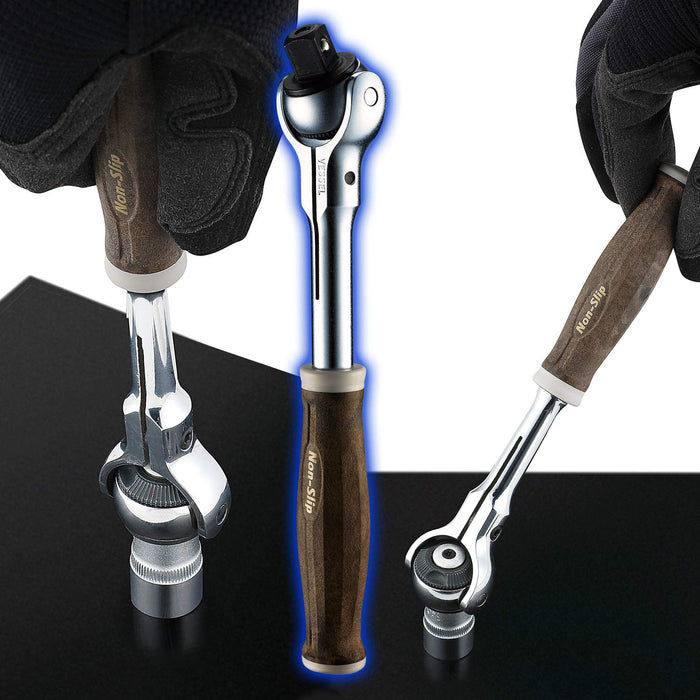 Vessel 21Pcs Woody Swivel Socket Wrench Set with Non-Slip Grip 1/4 Inch Drive HRW2004M-SW-Kiichin - The #1 Place for Japanese Goods in Your Hand!