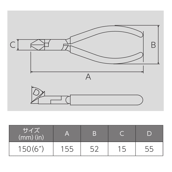 Victor 322B-150 150Mm Diagonal Nippers with Resin Cover-Kiichin - The #1 Place for Japanese Goods in Your Hand!
