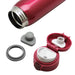Wahei Freiz Red Vacuum Insulated 600ml Water Bottle with One-Touch Stopper-Kiichin - The #1 Place for Japanese Goods in Your Hand!