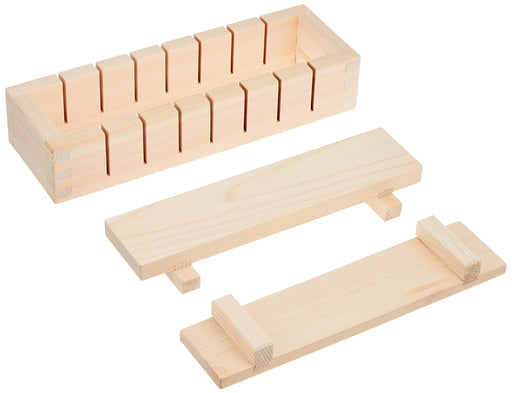 Baker Depot Wooden Pressed Sushi Set 8 Pieces White Wood Bss23-Kiichin - The #1 Place for Japanese Goods in Your Hand!