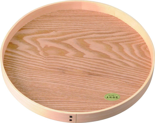 Yamaya Lacquerware Shop Round White Wood Tray Plate for Stylish Japanese Meals-Kiichin - The #1 Place for Japanese Goods in Your Hand!