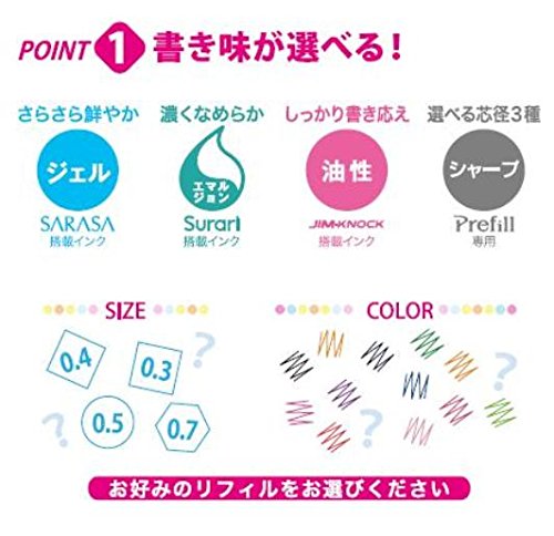 Zebra Ballpoint Pen Refill Sarasa Njk-0.3 10-Piece in Red Orange Brnjk3Ror-Kiichin - The #1 Place for Japanese Goods in Your Hand!