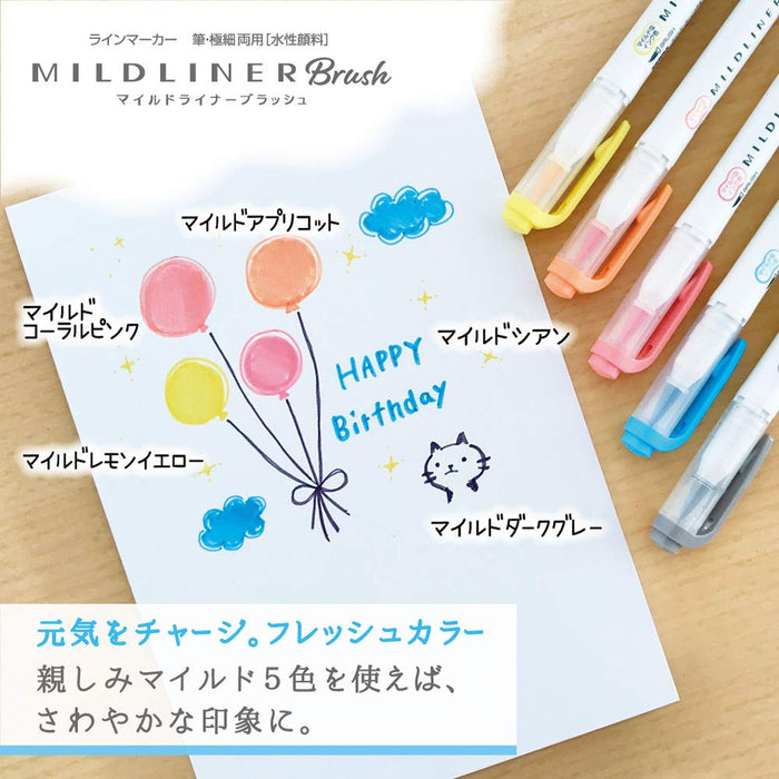 Zebra 10-Piece Mild Liner Highlighter Set Blush Mild Lavender B-Wft8-Mlv-Kiichin - The #1 Place for Japanese Goods in Your Hand!