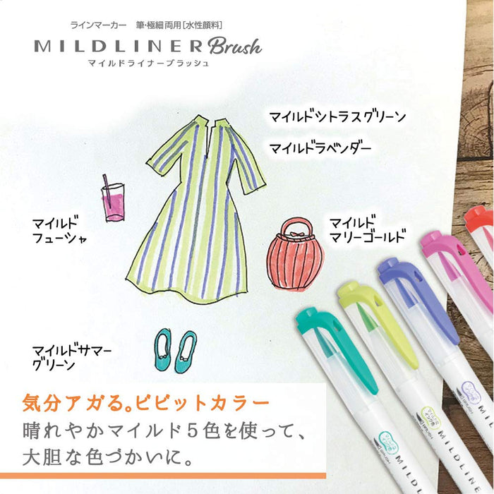 Zebra 10-Piece Mild Liner Highlighter Set Blush Mild Lavender B-Wft8-Mlv-Kiichin - The #1 Place for Japanese Goods in Your Hand!