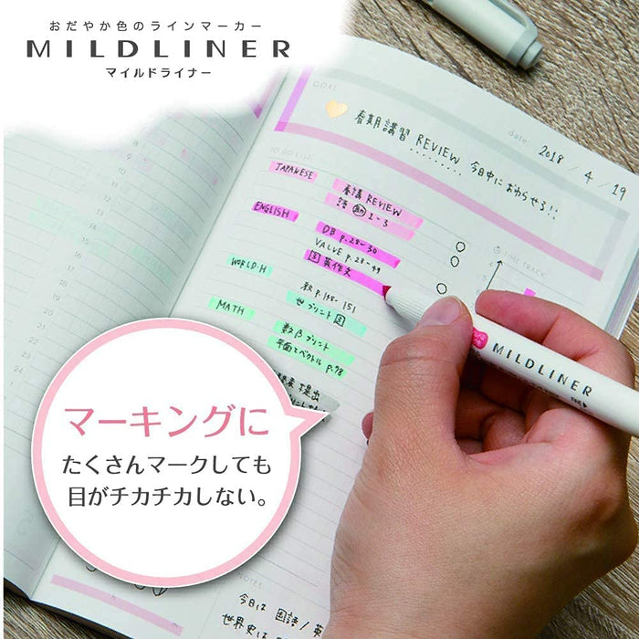 Zebra Mildliner Highlighters Dry Lac 10 piece set - B-Wkt7-Mll-Kiichin - The #1 Place for Japanese Goods in Your Hand!