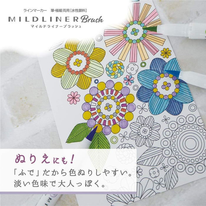 Zebra Mild Magenta Brush Highlighter Pen 10 Pieces - Mild Liner B-Wft8-Mmz-Kiichin - The #1 Place for Japanese Goods in Your Hand!