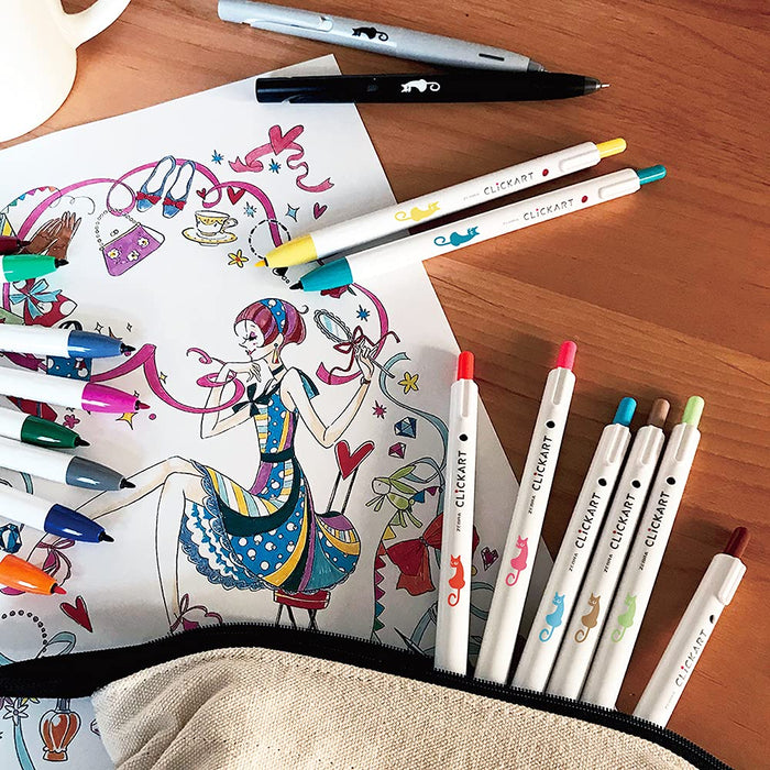 Zebra Water Based Clickart Cat Marker Set 36 Colors Wyss22-36C-Cata-Kiichin - The #1 Place for Japanese Goods in Your Hand!