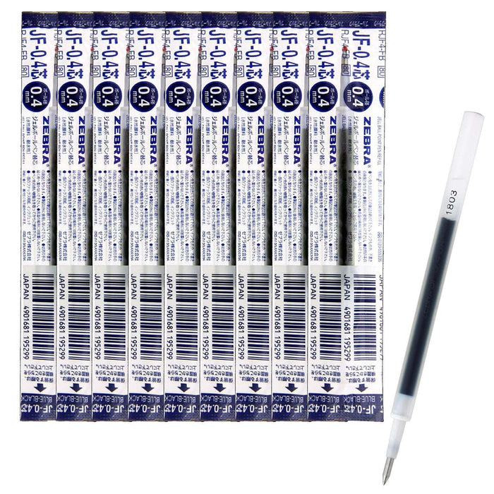 Zebra Sarasa Gel Ballpoint Pen Refill-0.4 Blue Black Lead 10 Pieces (B-Rjf4-Fb)-Kiichin - The #1 Place for Japanese Goods in Your Hand!