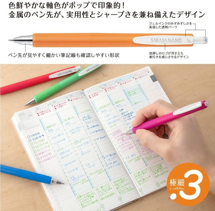 Zebra 0.3mm Gel Ballpoint Pen Pack of 10 Sarasanano Series Brown - B-JJh72-E-Kiichin - The #1 Place for Japanese Goods in Your Hand!