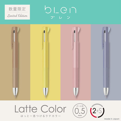 Zebra B2SAS88-LTC-BBL Multifunctional 0.5mm Blueberry Latte Pen 2+S-Kiichin - The #1 Place for Japanese Goods in Your Hand!