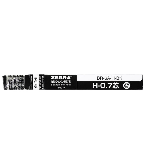 Zebra Black Oil-Based Ballpoint Pen Refill - H-0.7 Lead 10 Pieces Pack-Kiichin - The #1 Place for Japanese Goods in Your Hand!